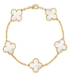 Clover 5 Mother of Pearl Gold Bracelet