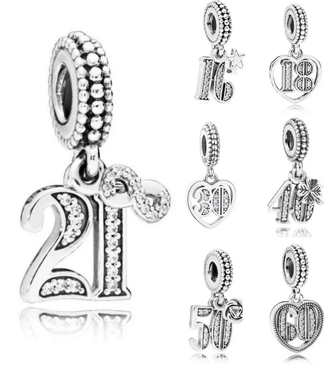 21 -60 Years old Dangle Charm