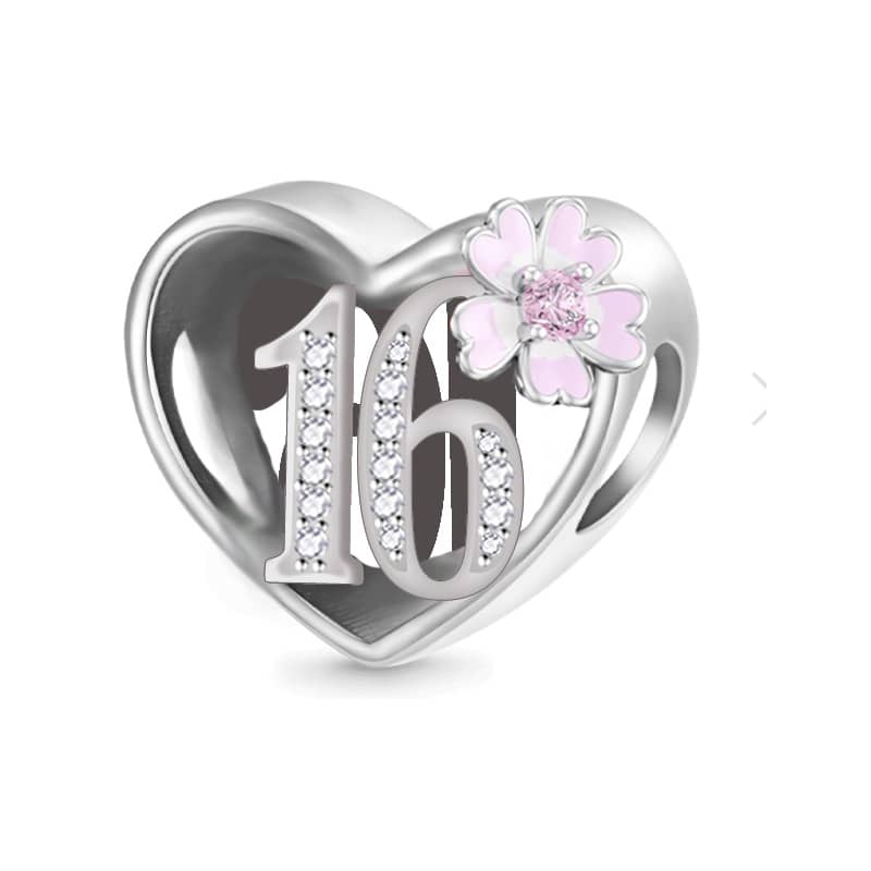 925 Sterling Silver 16 Birthday Charm