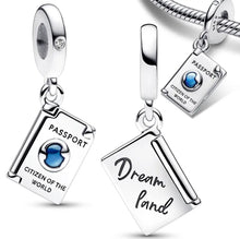 Load image into Gallery viewer, Passport Citizen of the World &quot;Dream Land&quot; Dangle Charm
