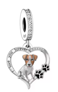 Jack Russel Heart Charm