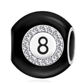 Number 8 Table Ball Billiards Charm
