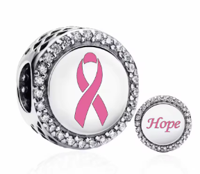 Hope Pink Ribbon Charm
