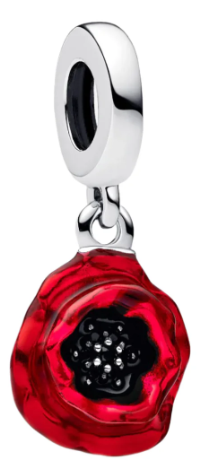 Poppy flower Charm