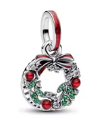 Red Christmas Wreath Charm