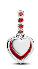 Load image into Gallery viewer, Heart Murano  Double Dangle Charm
