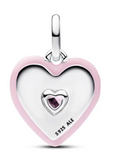 Load image into Gallery viewer, Pink Heart Medallion Charm
