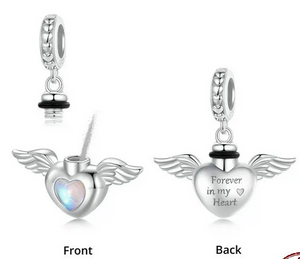 Heart Wing Memorial Dangle Charm