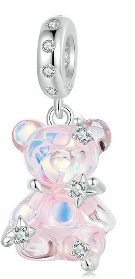 Dreamy Bear with Stars Dangle Charm