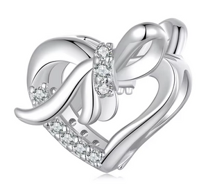 Bowknot Heart-shaped Charm