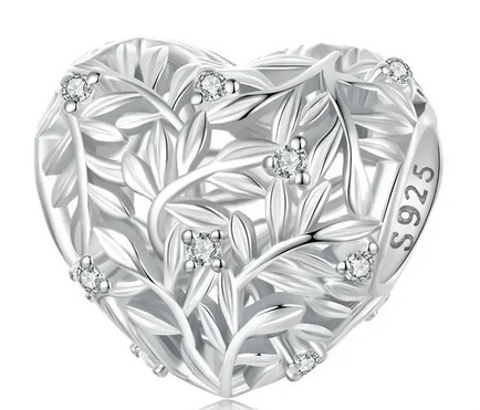Heart-Shaped Hollow Charm