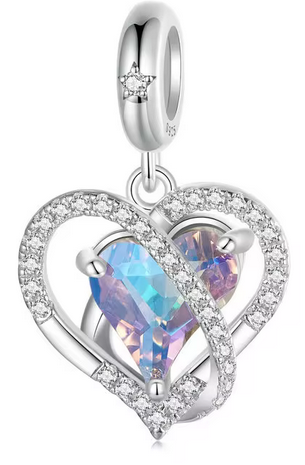 Interweaving Heart Charm