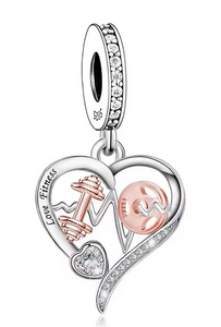 Love Fitness Heart Charm