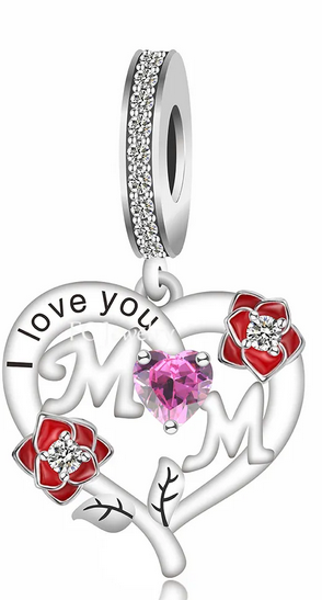 Love MOM Dangle Charm