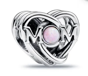 MOM Heart Charm
