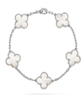 Clover 5 Mother of Pearl Silver Bracelet