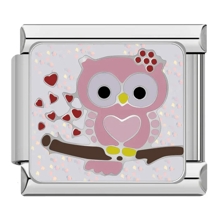 Pink Owl Charm