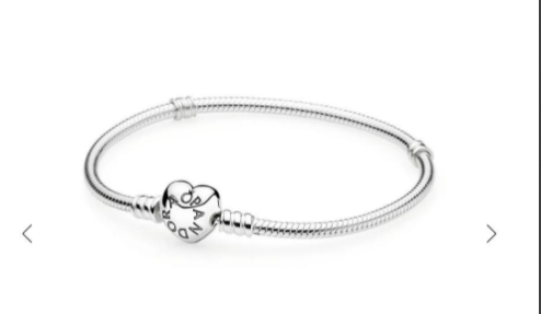 925 Sterling Silver CZ Heart Clasp Snake Bracelet