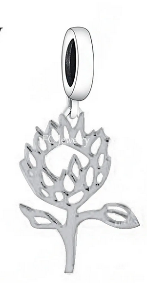 SA Protea Flower Dangle Charm