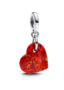 Red Heart Opalescent Charm