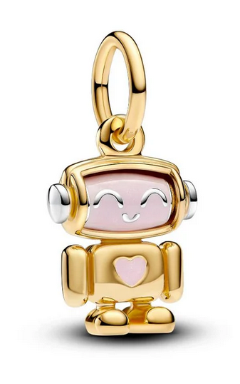 Robot Gold Plated Charm