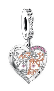 Family Life Tree Big Sister Little Sister Dangle Charm