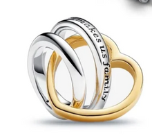 Load image into Gallery viewer, Two-tone Stepmum Entwined Hearts Charm
