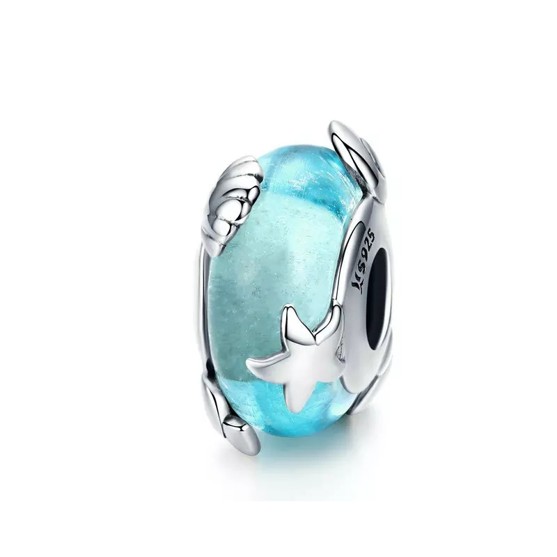 925 Sterling Silver Sea World Murano Glass Bead Charm