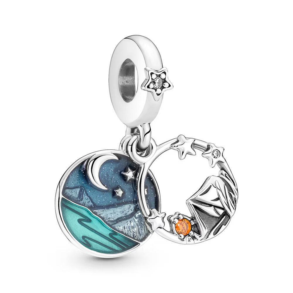 925 Sterling Silver Camping Dangle Charm