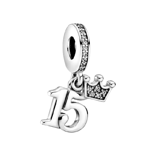 925 Sterling Silver 15 Birthday Dangle Charm