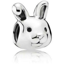 Load image into Gallery viewer, 925 Sterling Silver Rabbit Face Bead Charm
