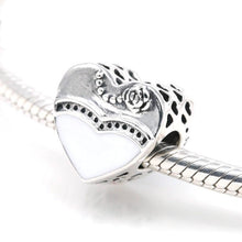 Load image into Gallery viewer, 925 Sterling Silver His and Hers Wedding Outfit Heart Bead Charm
