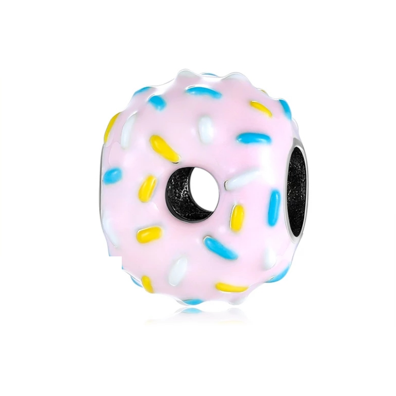 925 Sterling Silver Doughnut Bead Charm