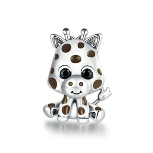 925 Sterling Silver Baby Giraffe Dangle Charm