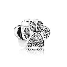 Load image into Gallery viewer, CZ dog paw print Charm
