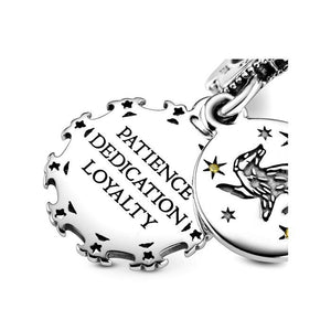 925 Sterling Silver "Harry Potter House "Hufflepuff Dangle Charm