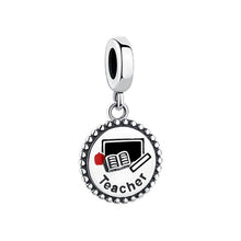 Load image into Gallery viewer, 925 Sterling Silver Teacher Charm
