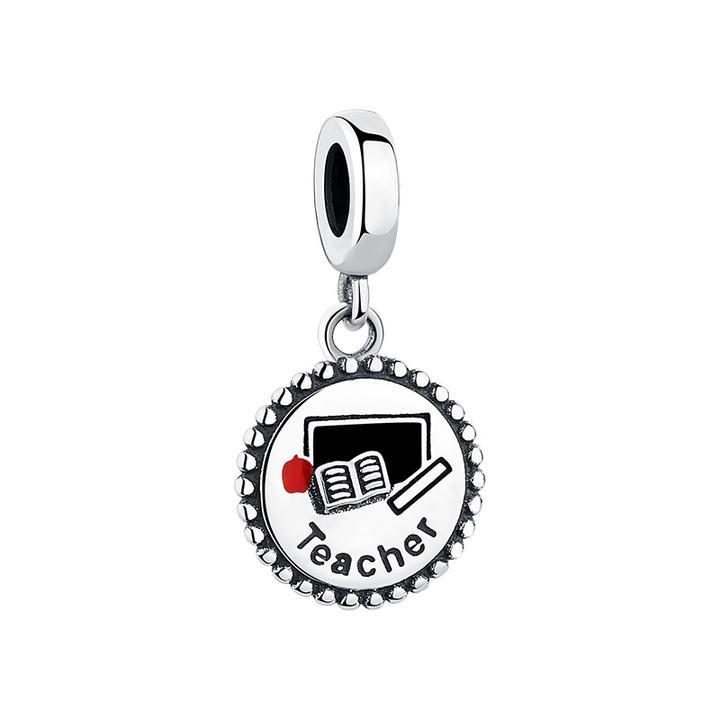 925 Sterling Silver Teacher Charm