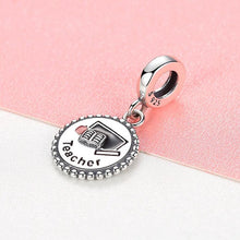 Load image into Gallery viewer, 925 Sterling Silver Teacher Charm

