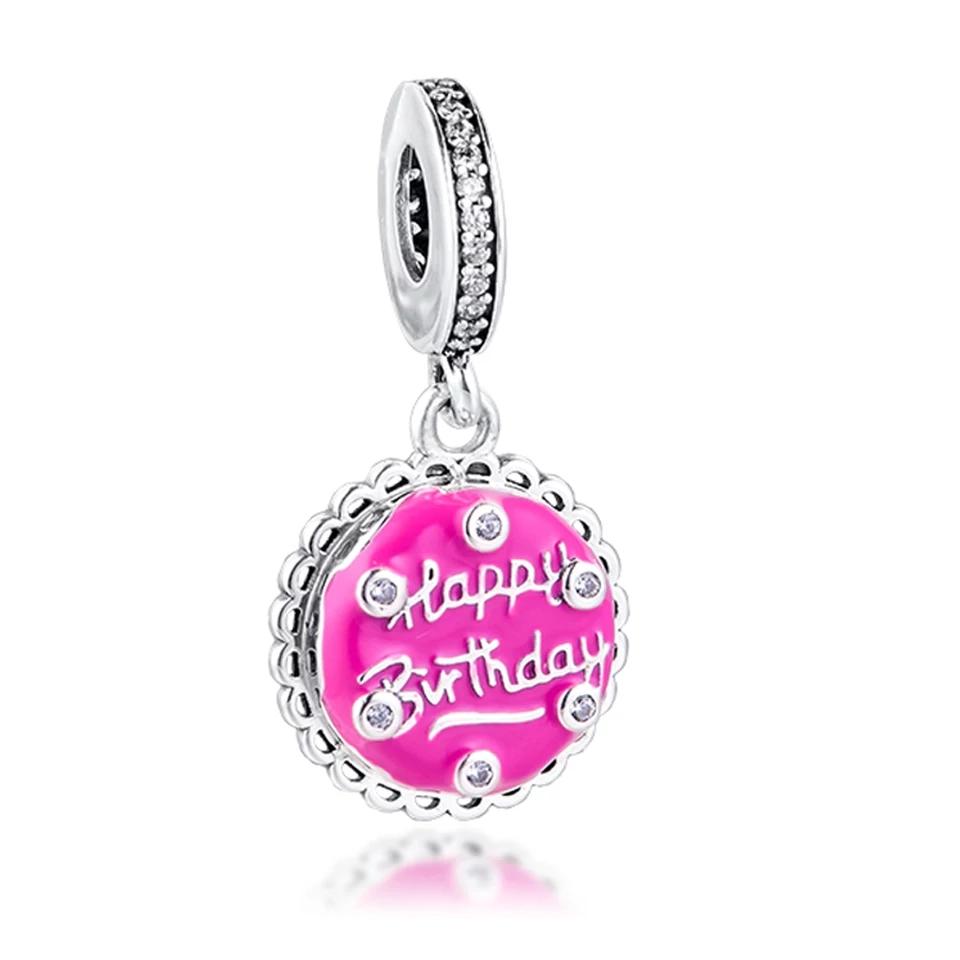 925 Sterling Silver Happy Birthday Dangle Charm