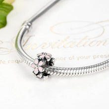 Load image into Gallery viewer, 925 Sterling Silver Enamel Daisy Pink Charm
