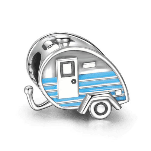 Blue Enamel Caravan Bead Charm
