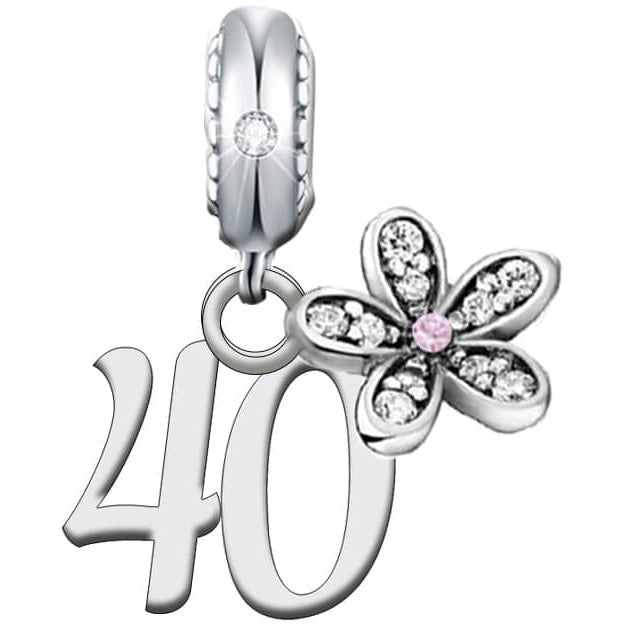 40 Birthday Dangle Charm