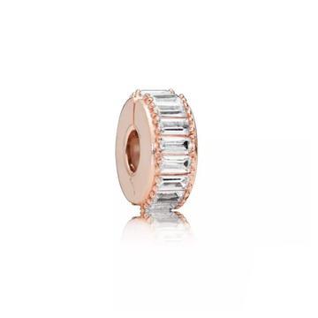 Rose gold CZ Clip Charm