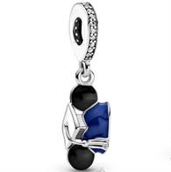 925 Sterling Silver Mickey Graduation Charm