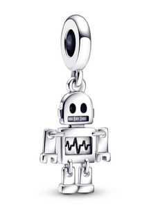 925 Sterling Silver Robot Dangle Charm