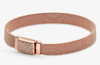 Rose Gold Reflexions Mesh Bracelet