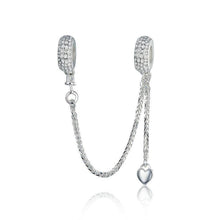 Load image into Gallery viewer, 925 Sterling Silver Tire Safety Chain Heart
