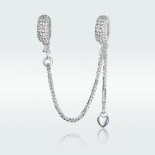 Load image into Gallery viewer, 925 Sterling Silver Tire Safety Chain Heart
