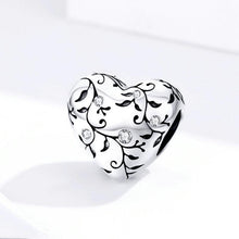 Load image into Gallery viewer, Flower Heart Charm
